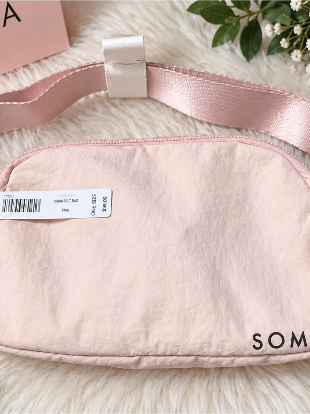 Soma Pale Pink Crossbody Belt Bag